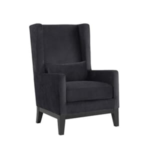 Swan Hill Stol Velour Black - Home Factory