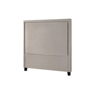 Headboard Madrid B150 med nagler velour Beige - Home Factory