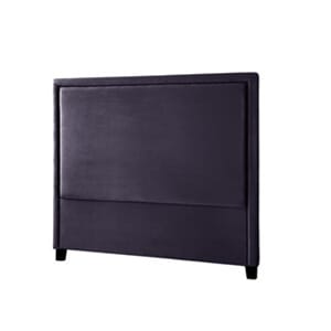 Headboard Madrid B180 med nagler velour Black - Home Factory