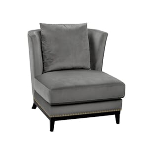 Orlando Stol Velour Dk. Grey - Home Factory