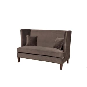 Denver Loveseat Sofa Velour Muldvarp - Home Factory