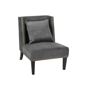 Hampshire Stol Velour Dark Grey - Home Factory