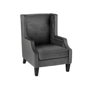 Atlanta Stol Velour Dark Grey - Home Factory