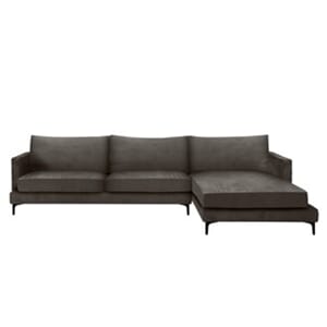 Montana Hjørnesofa Velour Mole (R) - Home Factory