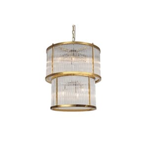 Taklampe Corona D55 x H60CM Gold clear glass - Home Factory